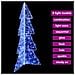 Albero di Natale con 100 LED Blu 120 cm Acrilico - Foto miniatura 7