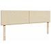 Struttura Letto Pouf con Materasso Crema 200x200cm in Tessuto - Foto miniatura 9