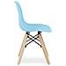 Sedia ergonomica ZUBI con gambe in legno blu per bambini x2 - Foto miniatura 7