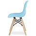 Sedia ergonomica ZUBI con gambe in legno blu per bambini x2 - Foto miniatura 3