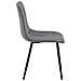 Sedia imbottita VALORA TYRA - Elegante tessuto grigio scuro / gambe nere x 4 - Foto miniatura 7