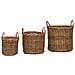 Cesto per Piante con archiviazione 3 pcs Marrone Rattan Kubu - Foto miniatura 1