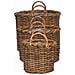 Cesto per Piante con archiviazione 3 pcs Marrone Rattan Kubu - Foto miniatura 5