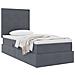 Letto con contenitore e materasso Grigio scuro 100 x 200 cm - Foto miniatura 3