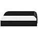 Struttura Letto Angolare con Materasso 2 pcs Nero Velluto - Foto miniatura 5