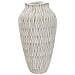 Vaso Stiky Bianco E Oro In Resina Texture A Bastoncelli 22x44 Cm - Foto miniatura 1
