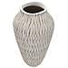 Vaso Stiky Bianco E Oro In Resina Texture A Bastoncelli 22x44 Cm - Foto miniatura 2