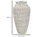 Vaso Stiky Bianco E Oro In Resina Texture A Bastoncelli 22x44 Cm - Foto miniatura 6