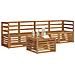 Set divani 5 pcs Naturale Legno di Acacia Massello - Foto miniatura 3