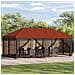 Gazebo con pareti laterali 6 x 3 m Terracotta - Foto miniatura 2