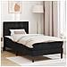Struttura letto con materasso Nero 90 x 200 cm Velluto - Foto miniatura 2