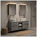 Set di mobili per il bagno 5 pcs Sonoma grigio - Foto miniatura 2