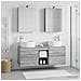 Set di mobili per il bagno 5 pcs Sonoma grigio - Foto miniatura 4