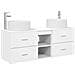 Set di mobili per il bagno 3 pz Bianco 49,5 x 44,5 x 65,5 cm - Foto miniatura 1