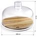 62404 - Piatto rotondo per formaggi con coperchio in plastica, base in legno di acacia naturale, - Foto miniatura 3