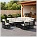 Set Divano da Giardino 11 pz Nero polyrattan - Foto miniatura 5