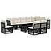 Set Divano da Giardino 11 pz Nero polyrattan - Foto miniatura 1