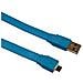 ICOC MUSB-A-FLBL - Cavo Flat USB AM a Micro USB M Azzurro 1 m - Foto miniatura 1