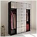 Armadietto Modulare 14 Scomparti Nero e Bianco 37x146x180,5 cm - Foto miniatura 1