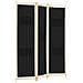 Divisorio A 3 Pannelli Nero 120x170x4 Cm In Tessuto - Foto miniatura 3