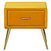 Comodino Rivestito In Velluto Giallo Flayat - Foto miniatura 5