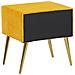 Comodino Rivestito In Velluto Giallo Flayat - Foto miniatura 9