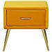 Comodino Rivestito In Velluto Giallo Flayat - Foto miniatura 3