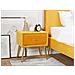 Comodino Rivestito In Velluto Giallo Flayat - Foto miniatura 4