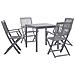 Set Da Pranzo Per Giardino 5 Pz Legno Massello Di Acacia Grigio - Foto miniatura 1