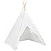 Tenda Tipi Bimbi Borsa Bianco Microfibra Strisce 120x120x150cm - Foto miniatura 3