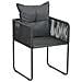 Set Da Pranzo Da Giardino 7 Pz In Rattan Pvc Nero - Foto miniatura 4