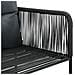 Set Da Pranzo Da Giardino 7 Pz In Rattan Pvc Nero - Foto miniatura 6