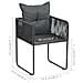 Set Da Pranzo Da Giardino 7 Pz In Rattan Pvc Nero - Foto miniatura 8