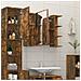 Mobile Bagno Specchio Rovere Fumo 80x20,5x64 Legno Multistrato - Foto miniatura 3
