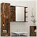 Mobile Bagno Specchio Rovere Fumo 80x20,5x64 Legno Multistrato - Foto miniatura 1