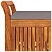 Panca Portaoggetti Giardino Cuscino 126cm Legno Massello Acacia - Foto miniatura 2