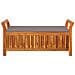 Panca Portaoggetti Giardino Cuscino 126cm Legno Massello Acacia - Foto miniatura 5