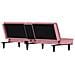 Divano Letto Con Portabicchieri In Velluto Rosa - Foto miniatura 2