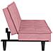 Divano Letto Con Portabicchieri In Velluto Rosa - Foto miniatura 3