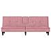 Divano Letto Con Portabicchieri In Velluto Rosa - Foto miniatura 4