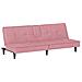 Divano Letto Con Portabicchieri In Velluto Rosa - Foto miniatura 8