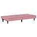 Divano Letto Con Portabicchieri In Velluto Rosa - Foto miniatura 9