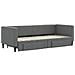 Divano Letto Estraibile Cassetti Grigio Scuro 80x200cm Tessuto - Foto miniatura 2