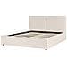 Letto Matrimoniale Tessuto Beige Con Contenitore 180 X 200 Cm Moissac - Foto miniatura 3
