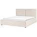 Letto Matrimoniale Tessuto Beige Con Contenitore 180 X 200 Cm Moissac - Foto miniatura 5