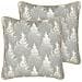 Set Di 2 Cuscini Billbergia Cotone 45 X 45 Cm Grigio Modello Natalizio - Foto miniatura 6
