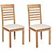 Set Di 2 Sedie Da Pranzo Legno Chiaro E Beige Chiaro Ortley - Foto miniatura 2