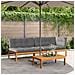 Set Divano Pallet Giardino 3pz Con Cuscini Massello Acacia - Foto miniatura 1