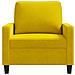 Poltrona Giallo 60 Cm Velluto - Foto miniatura 3