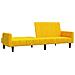 Divano Letto A 2 Posti Giallo In Velluto - Foto miniatura 3